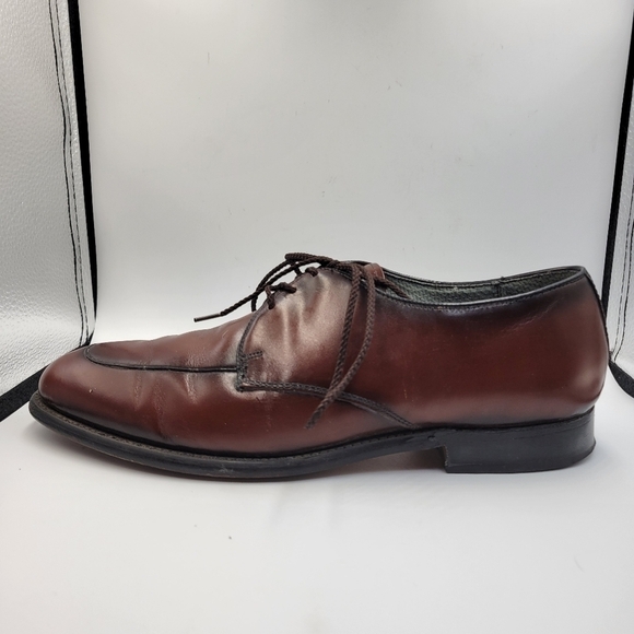 Weyenberg Mens Derby Oxfords Rich Brown Leather Sz 9 - Picture 7 of 10
